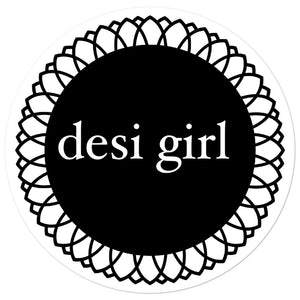 Desi Girl Sticker (black)
